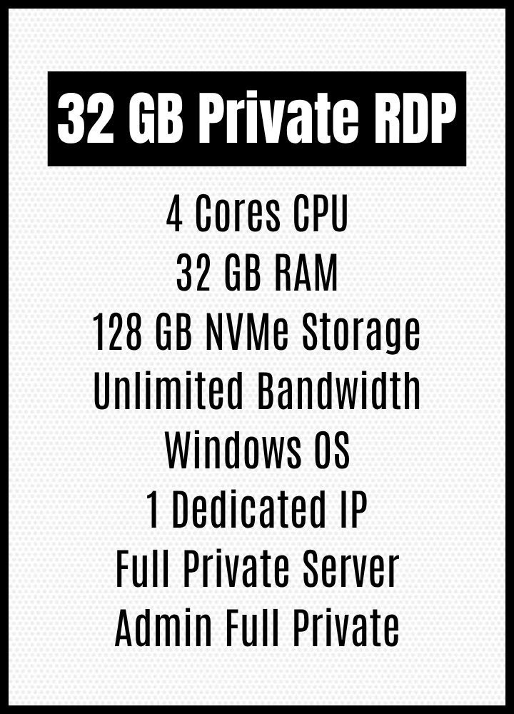 32 GB Australia Private RDP