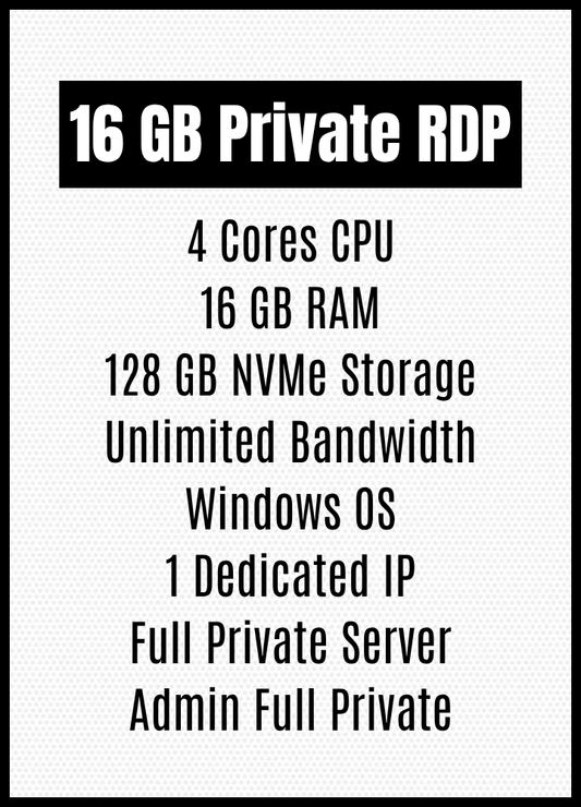 16 GB Australia Private RDP