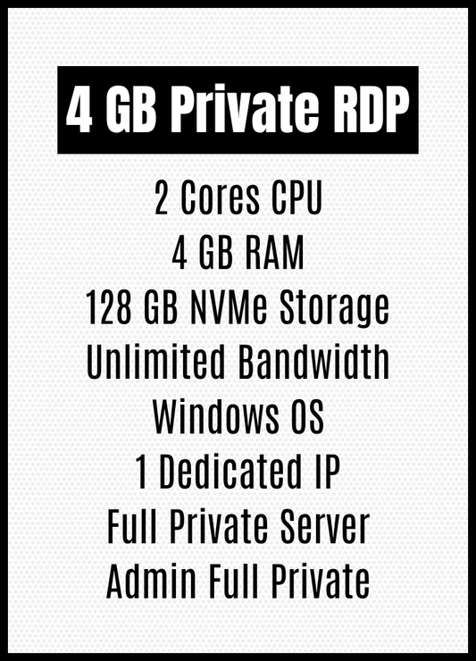 4 GB Australia Private RDP